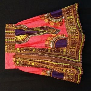 Wax Print Dashiki Skirt